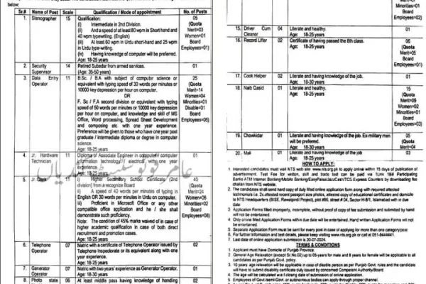 BISE Rawalpindi Latest Jobs Advertisement