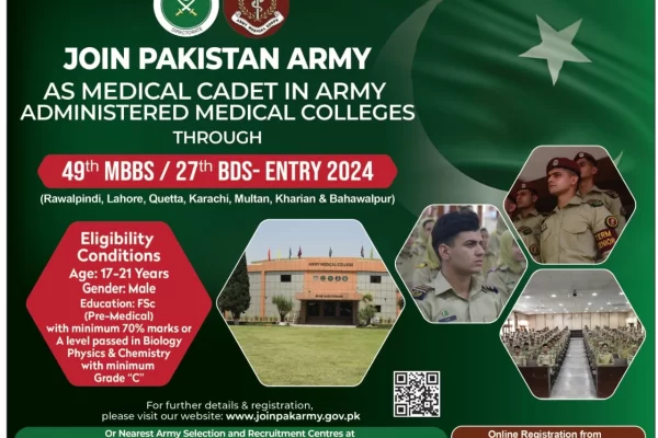 Pakistan Army As Medical Cadet Opportunity Advertisement