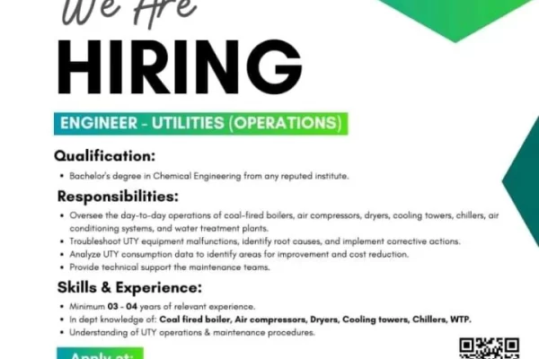 Utilities Engineer Jobs in Pinnacle Fiber Private Limited