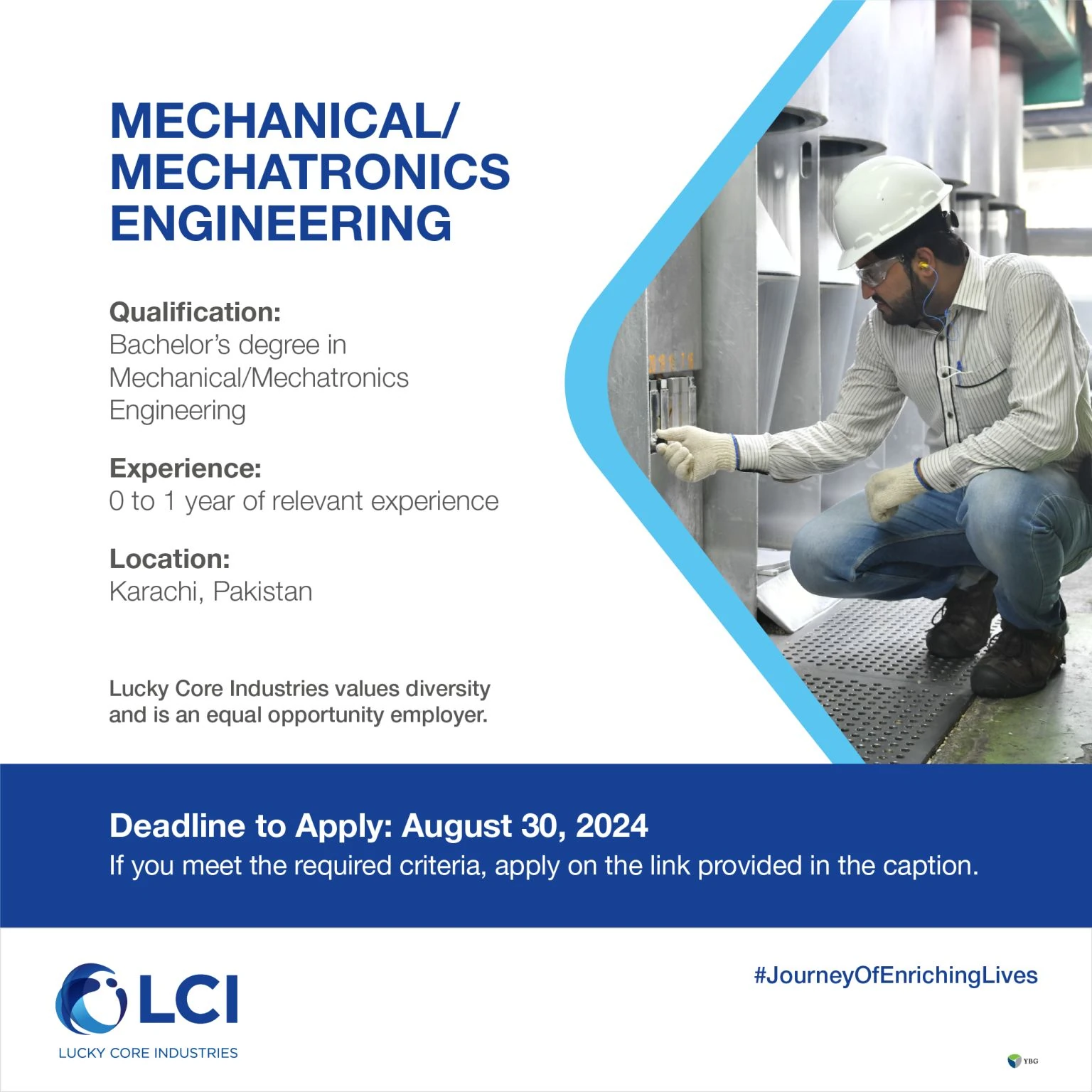 Mechanical/Mechatronics Engineering Jobs at Lucky Core Industries