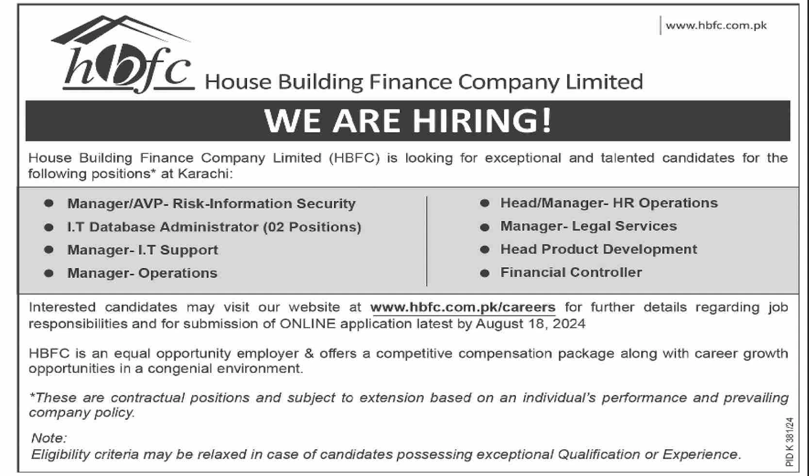 HBFC  jobs