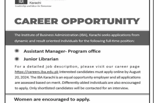 Assistant Manager and Librarian Jobs in Institute of Business Administration