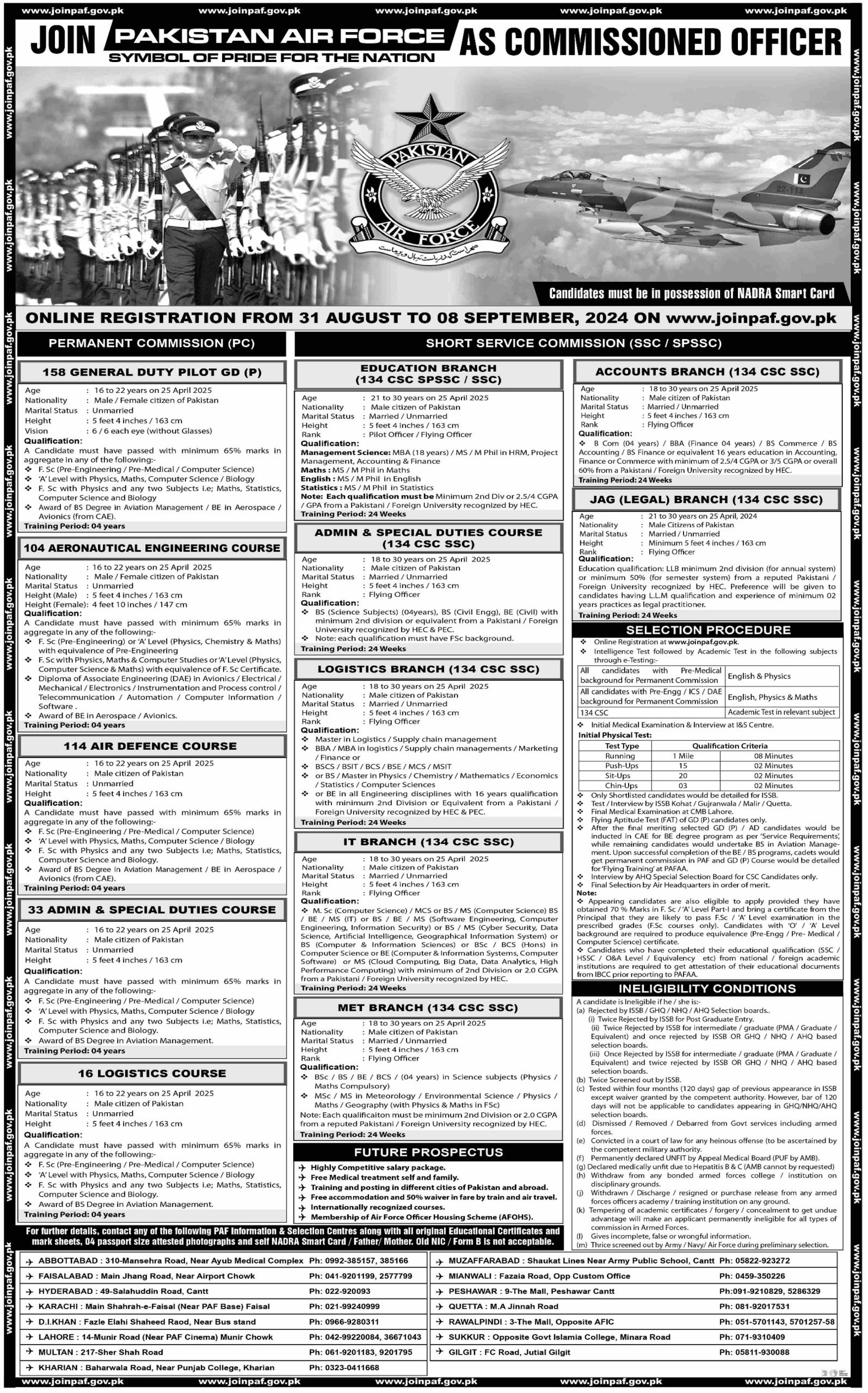 Join Pakistan Air Force As a Commission Officer Latest Jobs