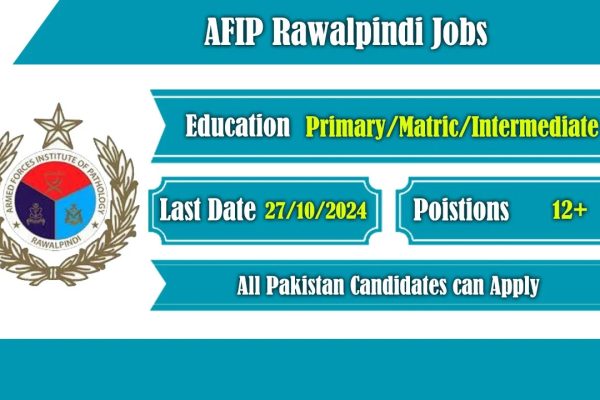 Computer Operator, Laboratory Assistant, Driver, Naib Quasid & Many Other Jobs at AFIP Rawalpindi